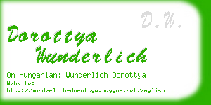 dorottya wunderlich business card